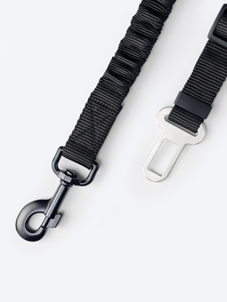 Pas bezpieczeństwa dla psa do samochodu z amortyzatorem John Dog Black