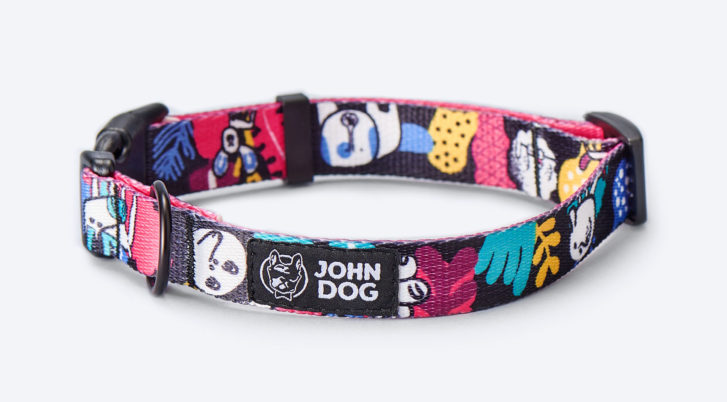 Kolorowa obroża dla psa John Dog Barcelona New