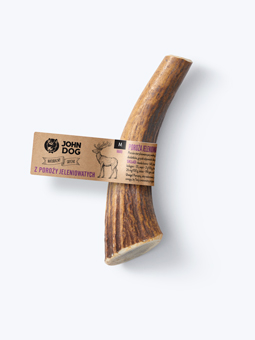 Gryzak naturalny z poroży jeleniowatych typu hard w rozmiarze M marki John Dog