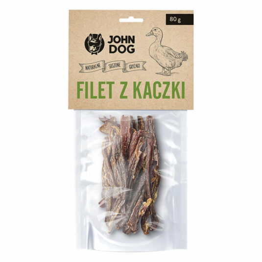 Naturalny przysmak dla psa. Suszone mięso z kaczki premium. 80g.