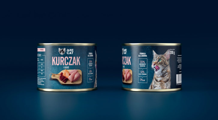 Karma mokra premium. Kurczak i łosoś Jane Cat