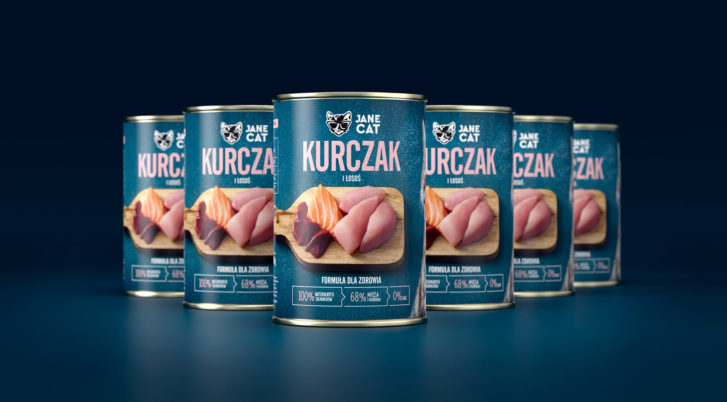 Karma mokra premium. Kurczak i łosoś Jane Cat