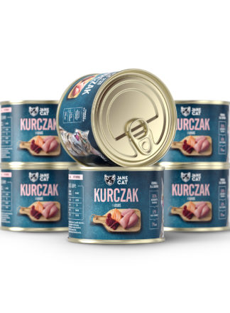 Karma mokra premium. Kurczak i łosoś Jane Cat 6x200g