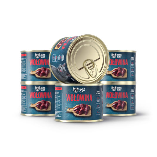 Karma mokra premium. Wołowina Jane Cat 6x200g