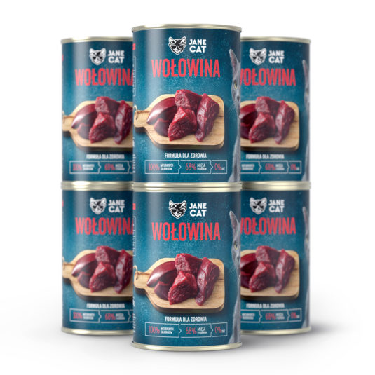 karma mokra premium. Wołowina Jane Cat 6x400g