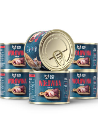Karma mokra premium. Wołowina i kurczak Jane Cat 6x200g