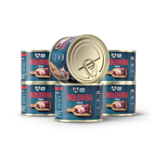 Karma mokra premium. Wołowina i kurczak Jane Cat 6x200g