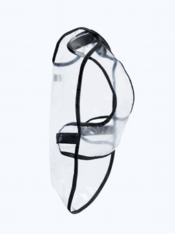 Peleryna, płaszcz przeciwdeszczowy dla psa John Dog Black - widok z boku, miniaturka