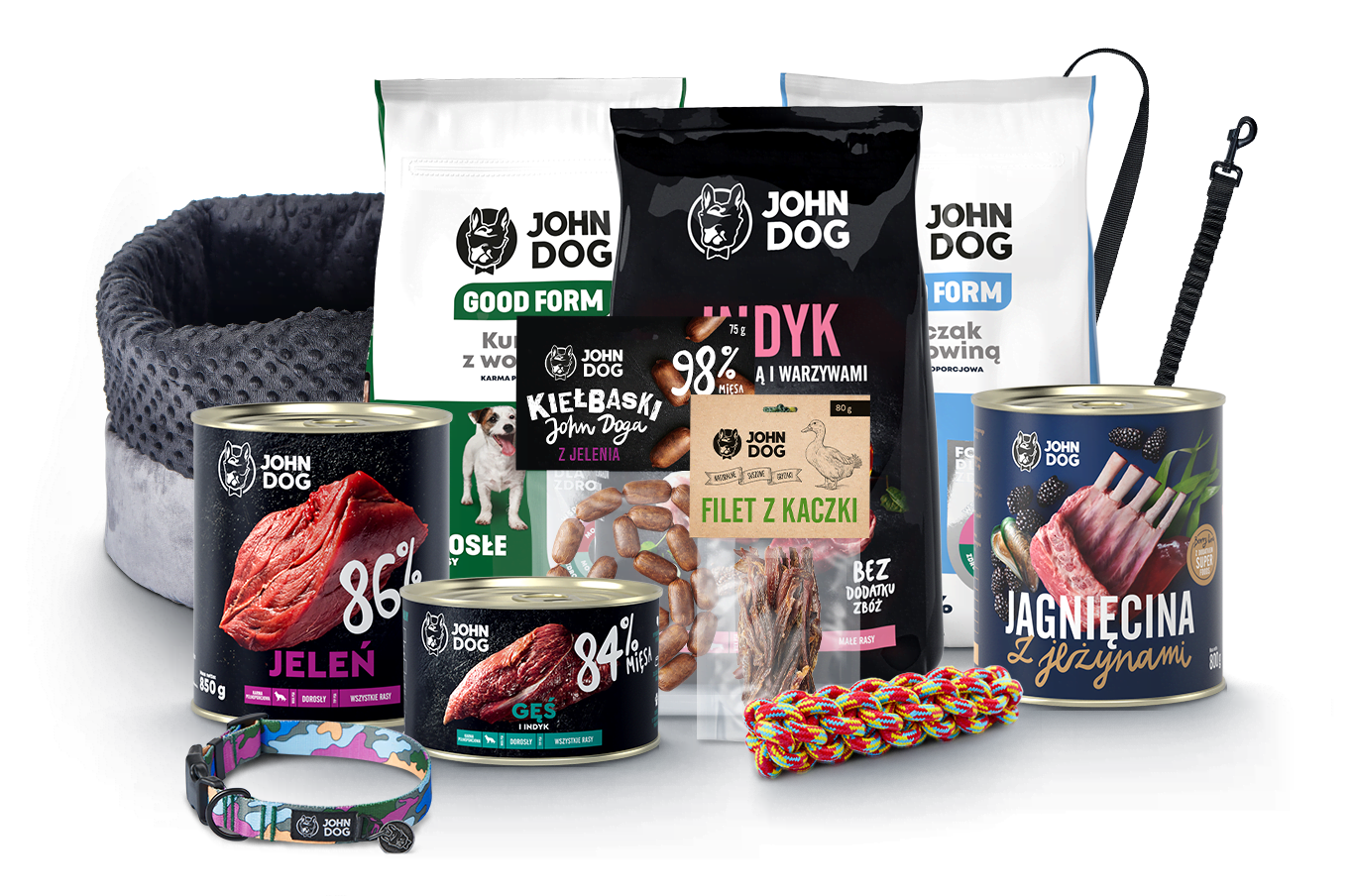 Zbiór produktów marki John Dog