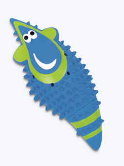 Gryzak z gumowymi kolcami, który można napełnić wodą i schłodzić dla psa.