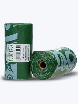 Zielone worki biodegradowalne na psie odchody