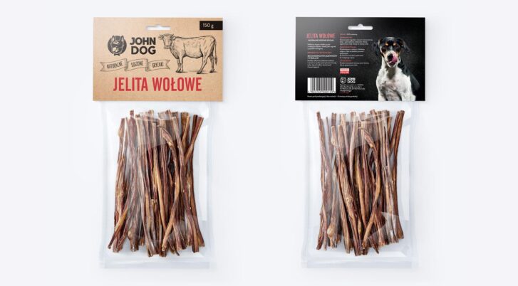 Jelita wołowe dla psa - naturalny gryzak John Dog