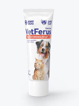 Maść ochronna Vetferus do łap dla psów i kotów z olejem lnianym i woskiem pszczelim.