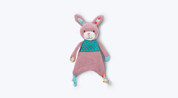 Pluszowa maskotka dla psa różowy królik piszczący marki Trixie 28cm.