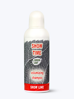 Butelka szamponu zwiększającego objętość sierści 250ml Green Leaf Show Time.