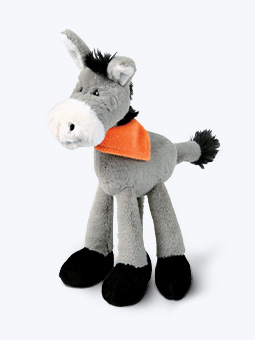 Pluszowy szary osiołek maskotka piszcząca dla psa marki Trixie 24cm.