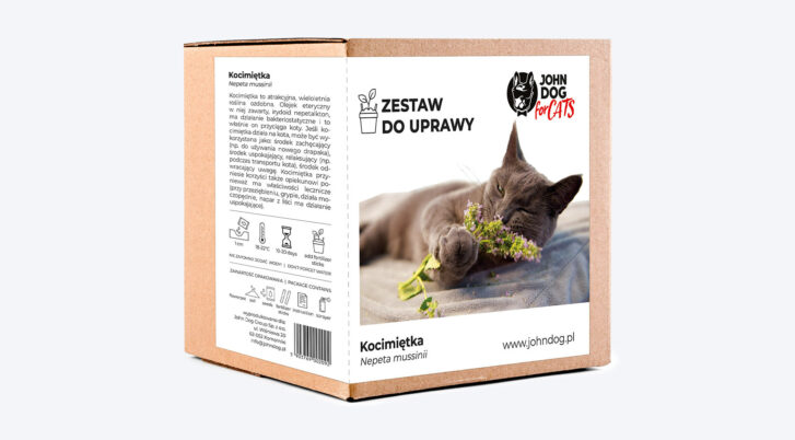 Kocimiętka w doniczce - zestaw do uprawy kocimiętki dla kota John Dog for Cats.