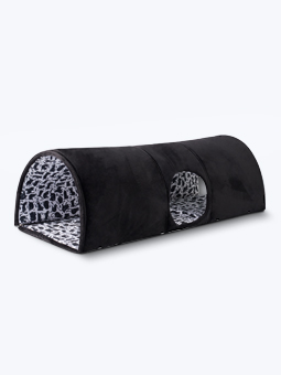 Dwustronny tunel zabawka dla kota John Dog, czarna strona z dziurką.