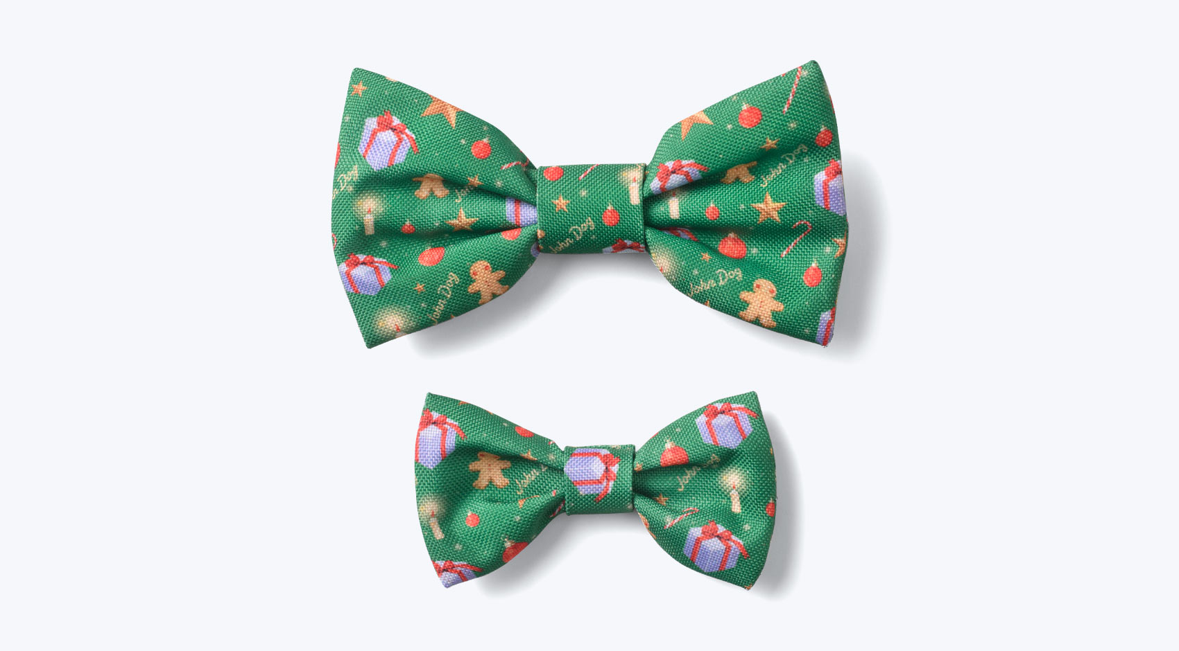 Zielona, świąteczna muszka dla psa i kota marki John Dog, dwa rozmiary