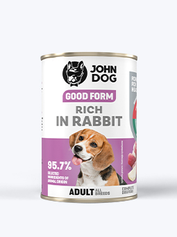 Karma mokra dla psa John Dog Good Form z królikiem, puszka 400g