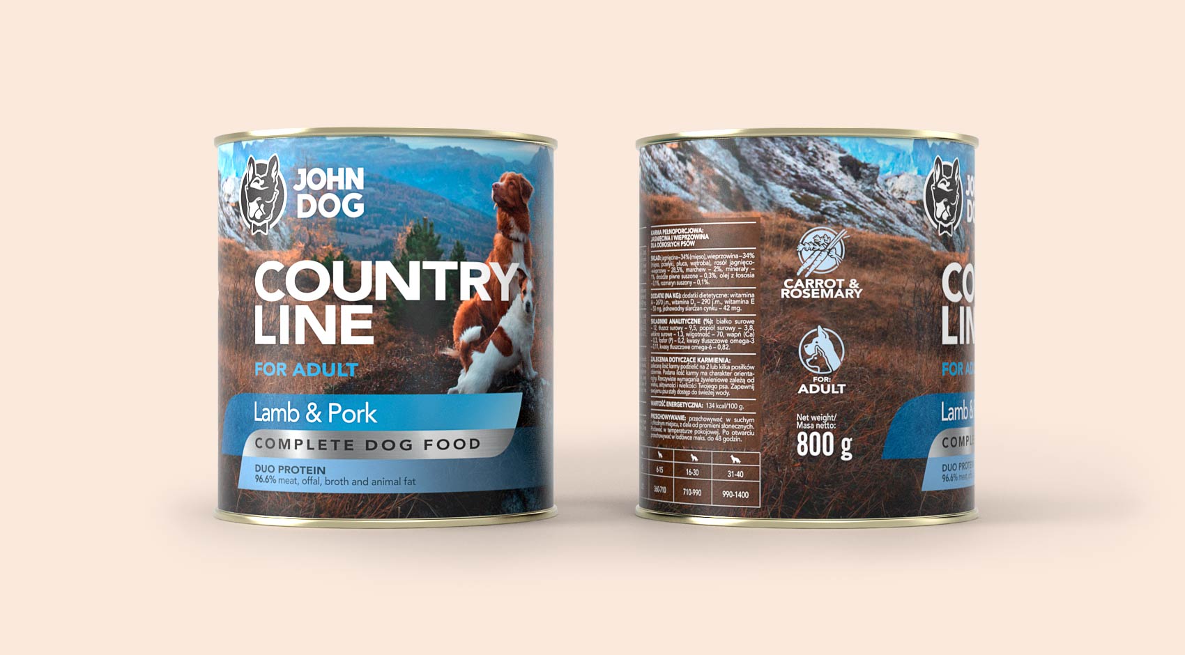 Karma mokra dla psa Jagnięcina i Wieprzowina Country Line - obrazek 3