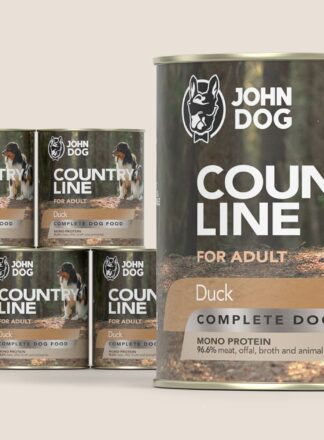 Karma mokra dla psa John Dog Country Line kaczka, zestaw 6x800g