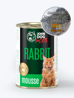 Karma mokra mus dla kota 400g z królikiem John Dog For Cats.
