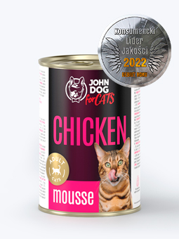 Karma mokra mus dla kota 400g kurczak John Dog For Cats.