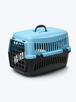 Niebieski transporter dla kota lub małego psa marki Bukle