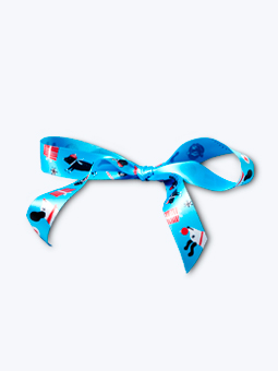 Niebieska, świąteczna wstążka do pakowania prezentów marki John Dog