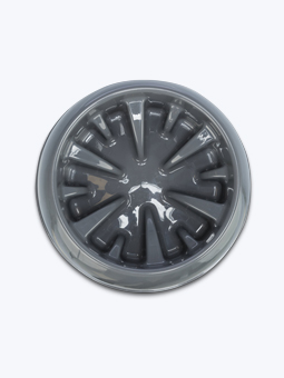 Szara miska spowalniająca jedzenie dla psa i kota marki Trixie, 16cm, widok z góry