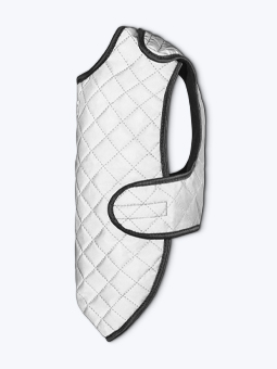 Szara, pikowana kurtka dla psa z odblaskiem marki John Dog, blask