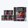 Karma mokra dla dorosłych psów John Dog Pure Black jeleń, zestaw 6x800 g