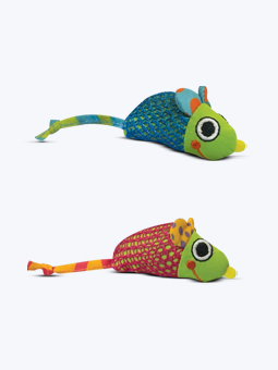 Zabawka dla kota dwie kolorowe myszki z kocimiętką marki Pet Stages