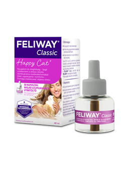Wkład uzupełniający dla kota, Feliway Classic Happy Cat, pomaga zredukować objawy stresu, 30 dni.