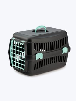 Czarno-miętowy transporter dla kota lub małego psa John Dog