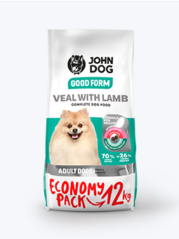 Karma sucha dla psów małych ras jagnięcina i cielęcina z linii John Dog Good Form, worek 12kg