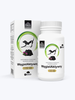 Węgiel aktywny dla psa lub kota, wspomaga przy rozwolneniu, green line, marka Pokusa.