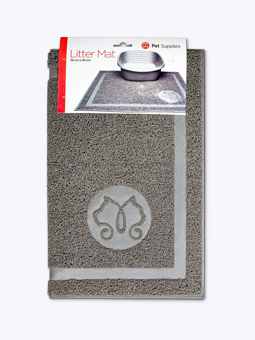 Szara wycieraczka przed kuwetę dla kota marki Pet Supplise