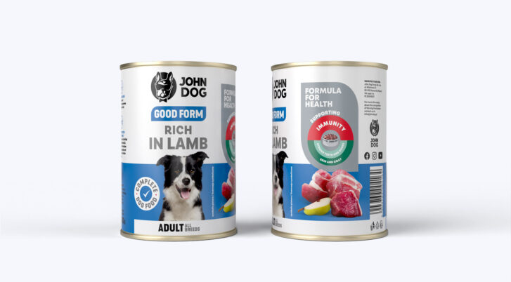 Karma mokra dla psa John Dog Good Form z jagnięciną, puszka 400g