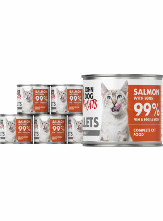 Karma mokra dla kota Łosoś z jajkami Filety 6x140g John Dog for Cats