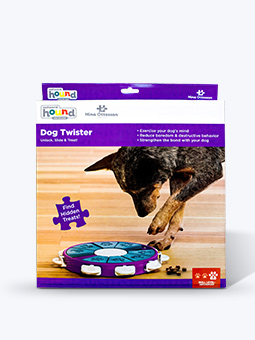 Gra dla psa, dog twister, widok opakowania, marki Nina Ottison.