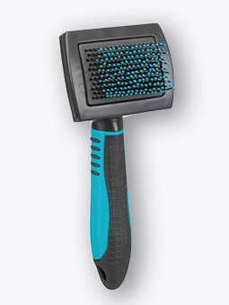 Miękka szczotka dla psa, szaro-niebieska, marki Trixie.