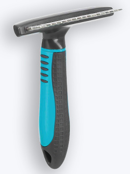 Zgrzebło dla psa, szaro-niebieskie, marki Trixie.