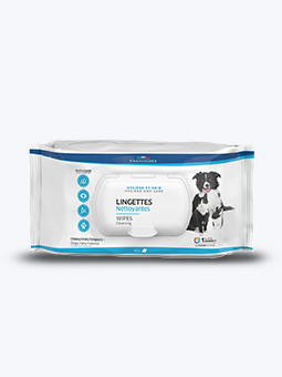 Chusteczki do czyszczenia oczu, uszu, łap psów lub kotów, 80 szt., marka Francodex.