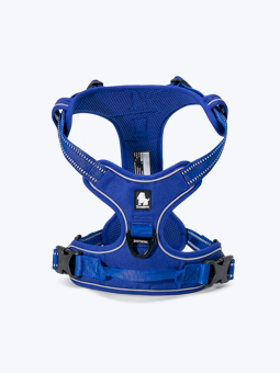 Szelki dla psa, w kolorze granatowym, widok od przodu. Front Line, marka TruLove.