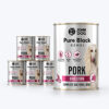 Zestaw karmy mokrej dla psa Pure Black Sensi Pork Digestion, 6 x 400 g, John Dog.