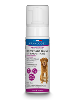 Pianka bez spłukiwania z dimetykonem dla psa, marka Francodex, 150 ml.