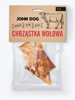 Suszony gryzak naturalny dla psa chrząstka wołowa, marka John Dog