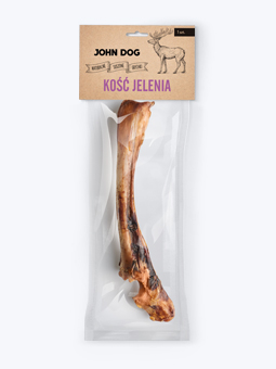 Kość jelenia suszony gryzak naturalny dla psa, marka John Dog.